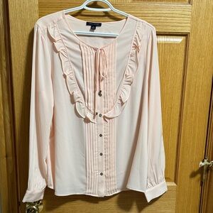 Tommy Hilfiger Light Pink Ruffle Blouse